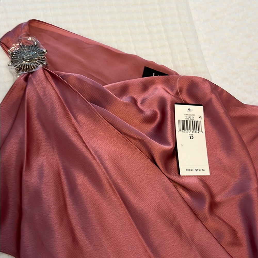 Elegant Pink Dress with Brooch Detail Ralph Lauren Dress